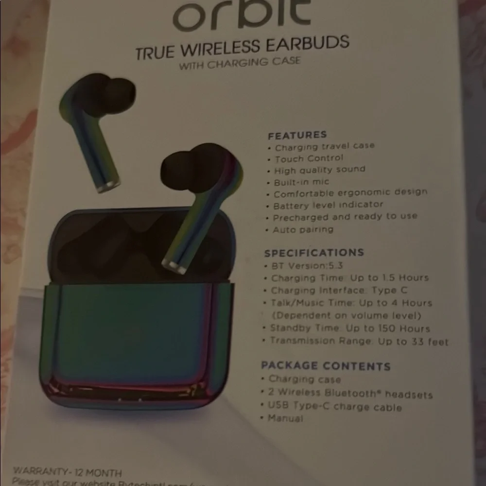 Orbit 2 True Wireless Earbuds in black